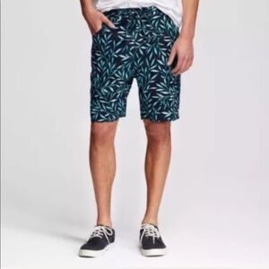 NWT Mossimo Green Hawaiian Leaf Print Shorts